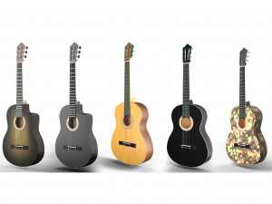 classic guitar collection 3D Модель