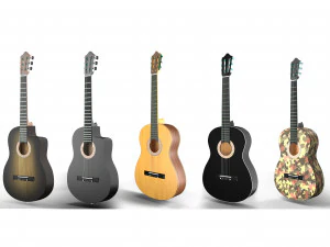klasik gitar koleksiyonu 3D Model