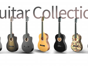 classic guitar collection 3D Модель