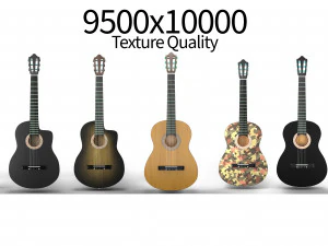 klasik gitar koleksiyonu 3D Model