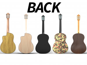 classic guitar collection 3D Модель