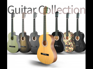 classic guitar collection 3D Model