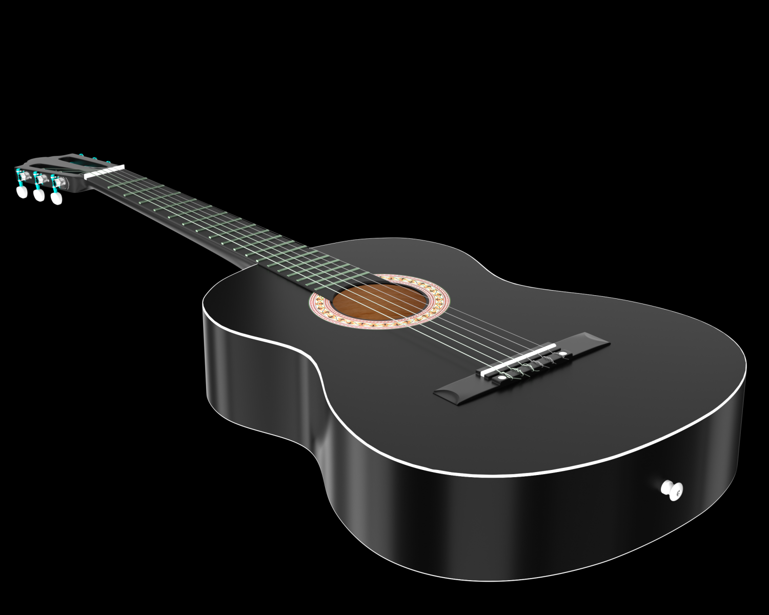 classic guitar collection 3D in 3DExport