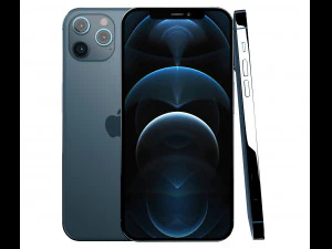 apple iphone 12 pro max pl&aacute;stico azul Modelo 3D