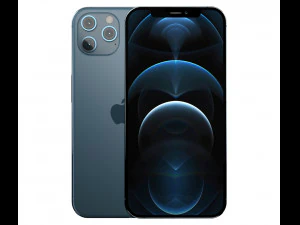 apple iphone 12 pro max plastic blue 3D Model