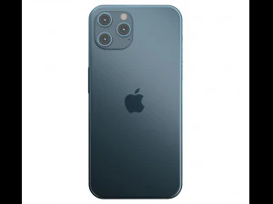 apple iphone 12 pro max plastic blue 3D Model