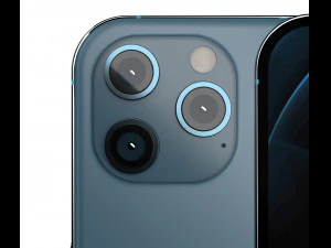 apple iphone 12 pro max plastic blue 3D Model