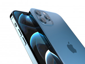 apple iphone 12 pro max plastic blue 3D 모델