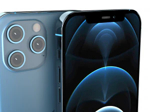 apple iphone 12 pro max plastic blue 3D Model