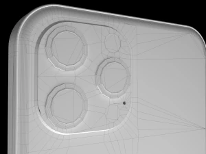 apple iphone 12 pro max plastic blue 3D Model