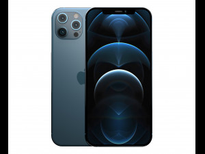 apple iphone 12 pro max pacific blue 3Dモデル