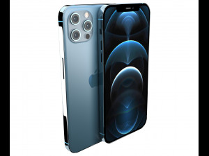 apple iphone 12 pro max pacific blue 3Dモデル