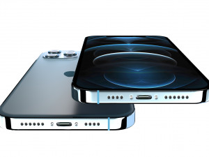 apple iphone 12 pro max pacific blue 3Dモデル