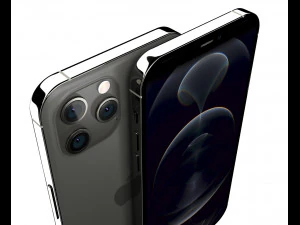 apple iphone 12 pro max graphite 3D Model