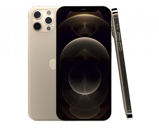 apple iphone 12 pro max gold 3D Model .c4d .max .obj .3ds .fbx .stl .blend 
