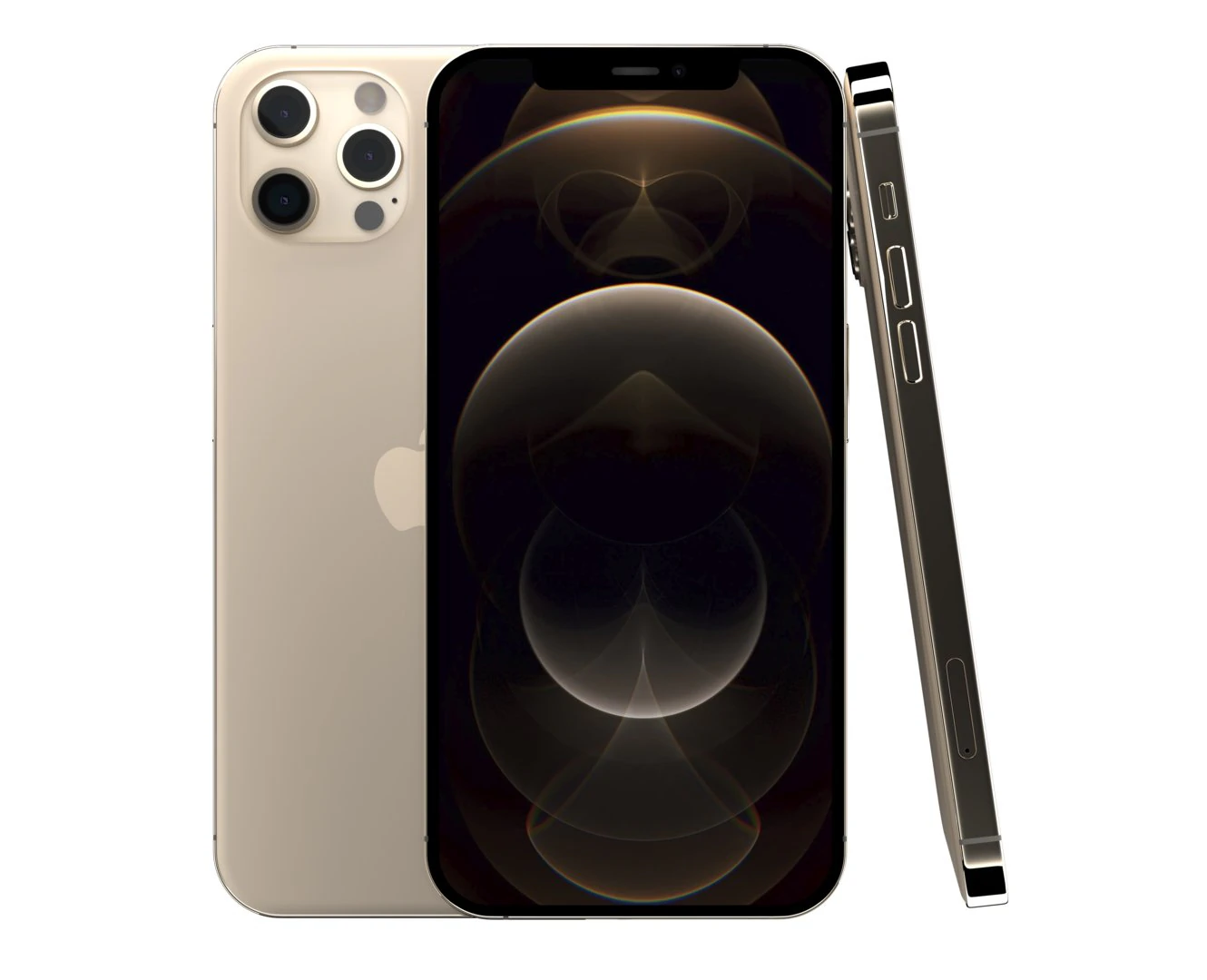 apple iphone 12 pro max gold 3D Model .c4d .max .obj .3ds .fbx .stl .blend 