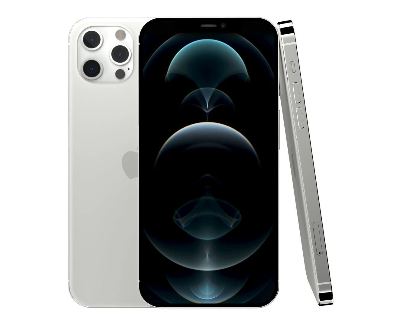 apple iphone 12 pro max silver 3D Model .c4d .max .obj .3ds .fbx .stl .blend 