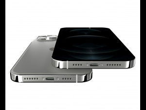 apple iphone 12 pro max silver 3D Модель