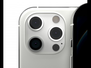 apple iphone 12 pro max silver 3D Модель