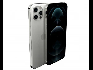 apple iphone 12 pro max silver 3D Model