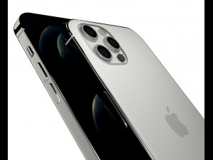 apple iphone 12 pro max silver 3D Модель