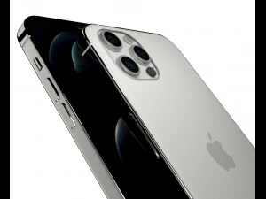 apple iphone 12 pro max silver 3D Model