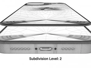 apple iphone 12 pro max silver 3D Model