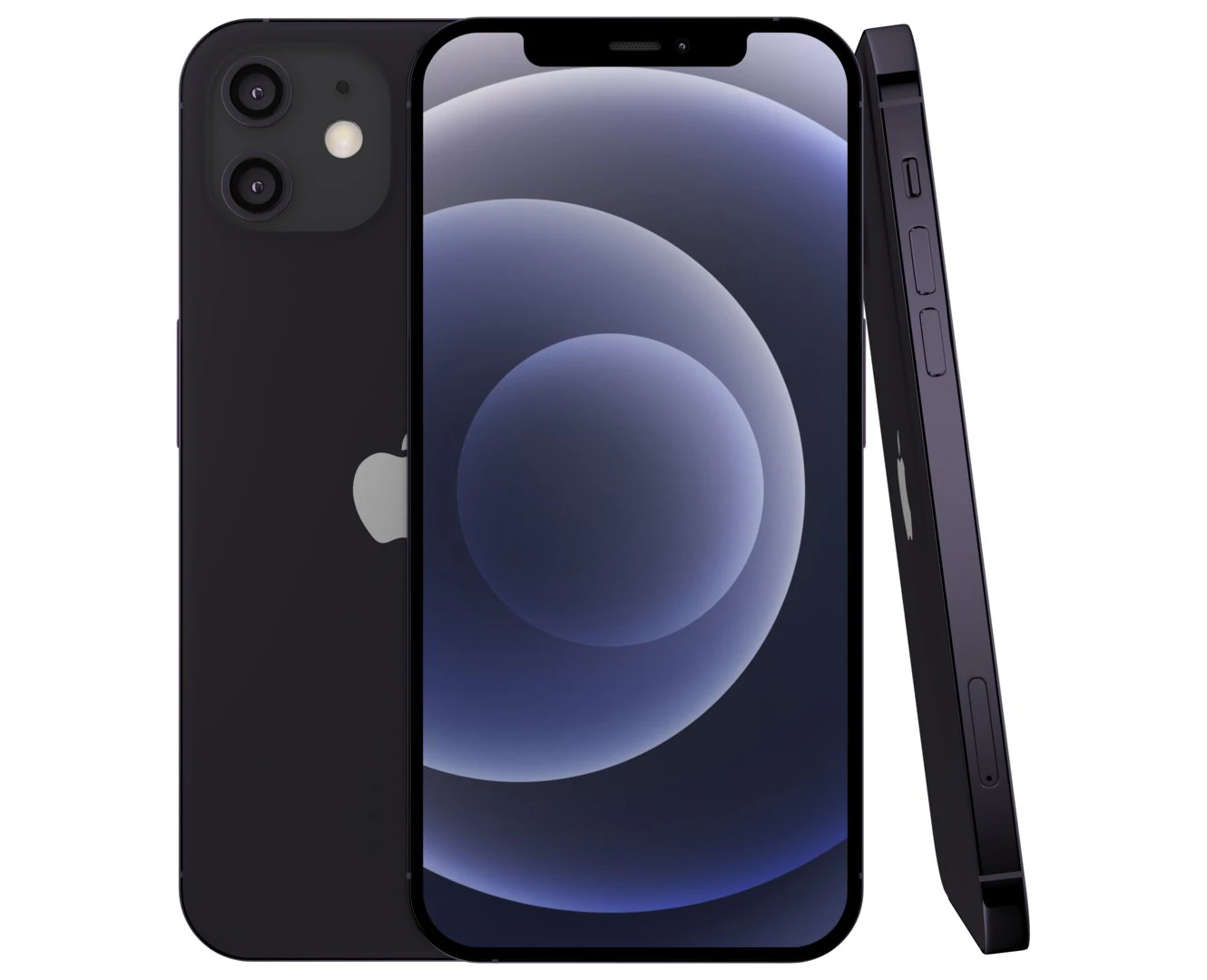 apple iphone 12 black 3D Model .c4d .max .obj .3ds .fbx .stl .blend 