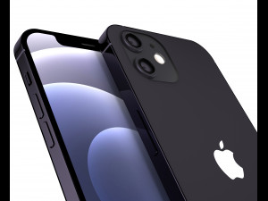 apple iphone 12 black Modelo 3D