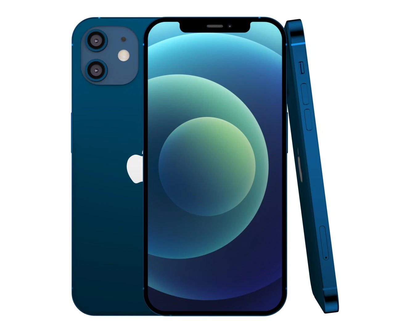 apple iphone 12 blue 3D Model .c4d .max .obj .3ds .fbx .stl .blend 