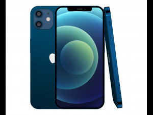 apple iphone 12 blue 3D Model