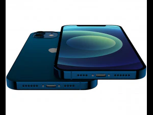 apple iphone 12 blue 3D Model