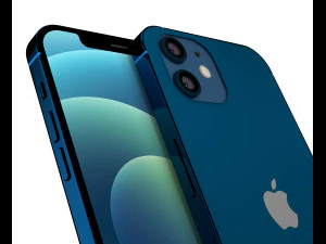 apple iphone 12 blue 3D Model