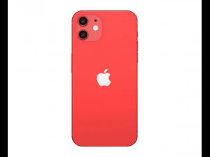 apple iphone 12 red 3D Model