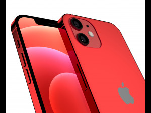 apple iphone 12 red 3D-Modell