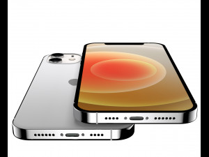 apple iphone 12 white Model 3D