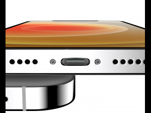 apple iphone 12 white Model 3D