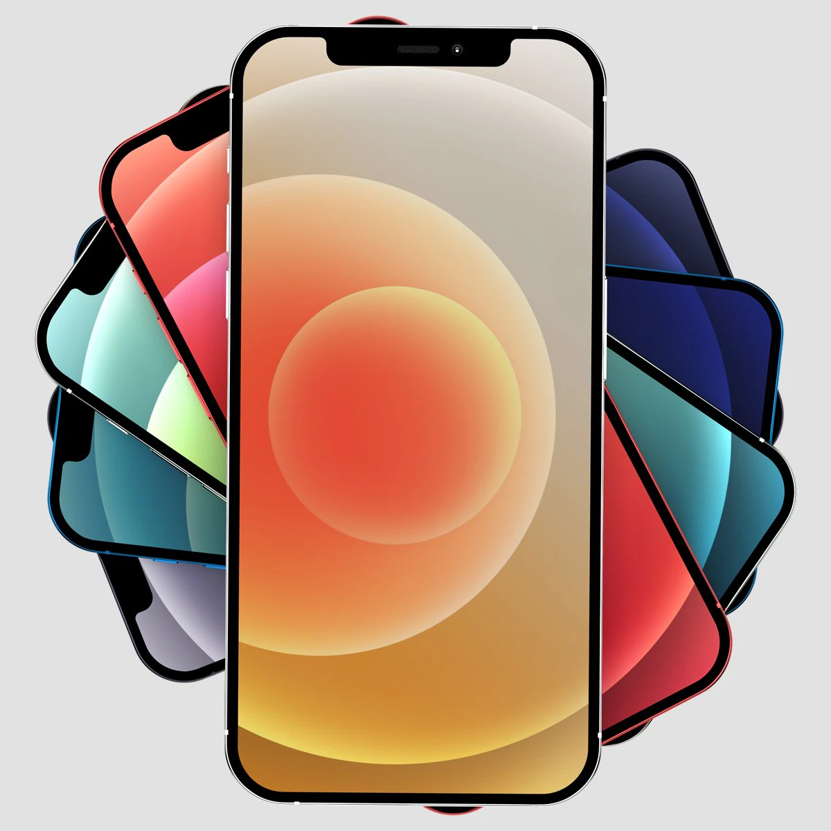 apple iphone 12 collection 3D Model .c4d .max .obj .3ds .fbx .stl .blend 