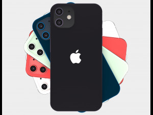 apple iphone 12 collection 3D 모델