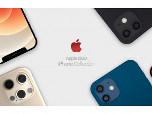apple iphone 2020 collection 3Dモデル