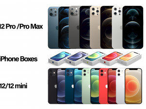 apple iphone 2020 collection 3Dモデル