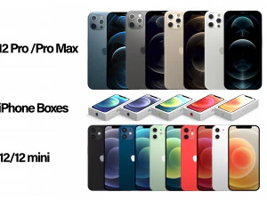 apple iphone 2020 collection 3D Model