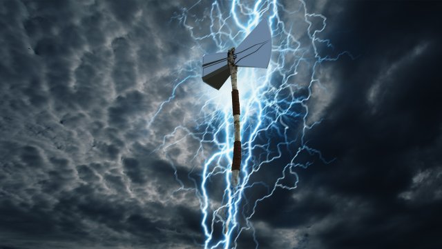thunder ax of thor 3D 모델 .c4d .max .obj .3ds .fbx .stl .blend 