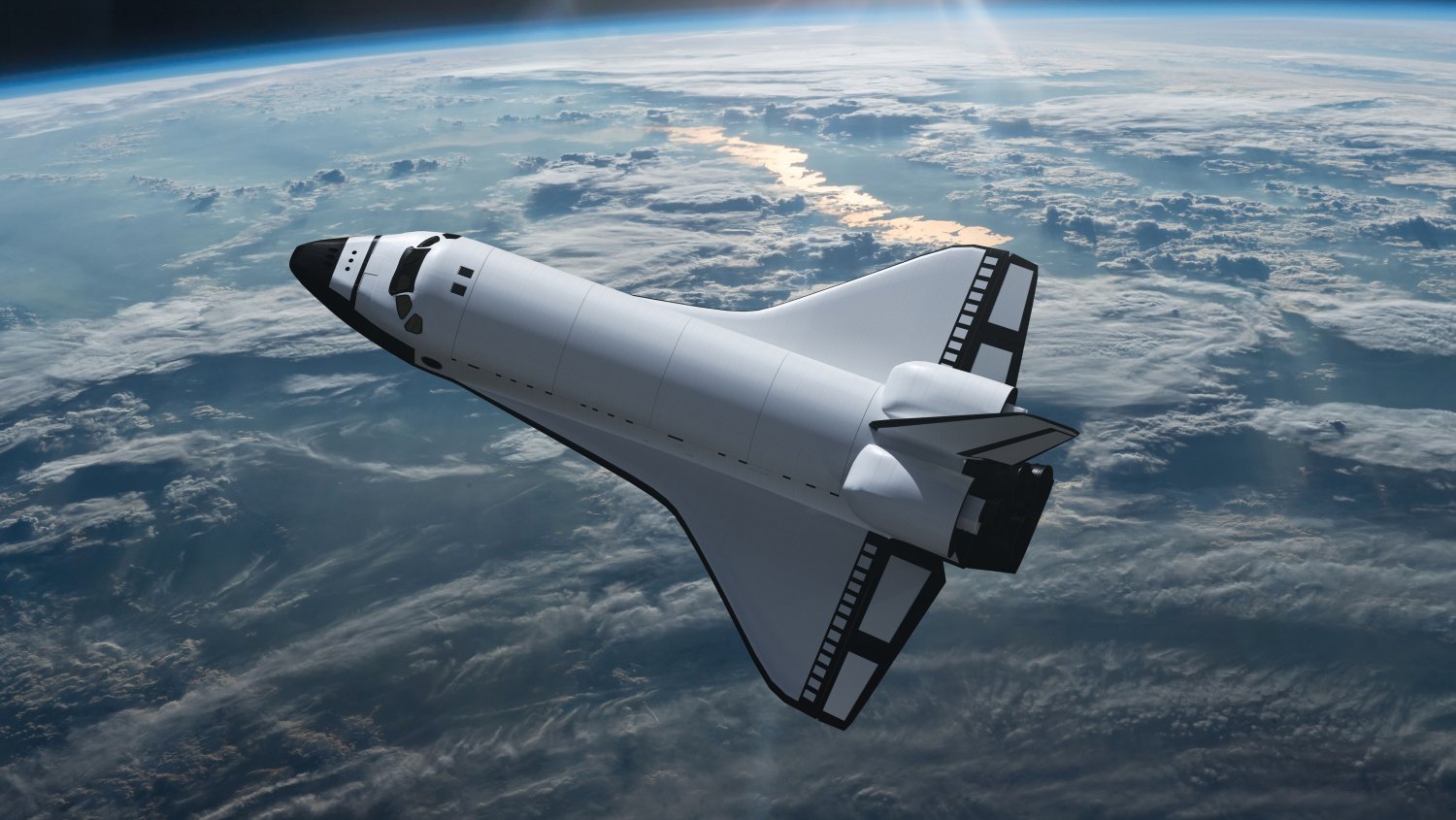 space shuttle Model in Real Spacecraft 3DExport
