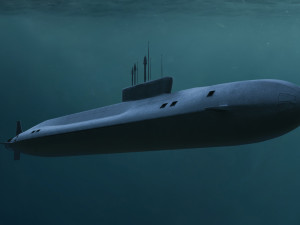 nuclear submarine borey 3D Model