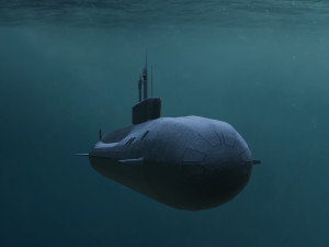 nuclear submarine borey Modelo 3D