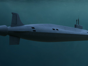nuclear submarine borey Modelo 3D