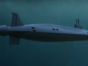 nuclear submarine borey 3D Model