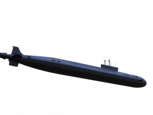 nuclear submarine borey Modelo 3D