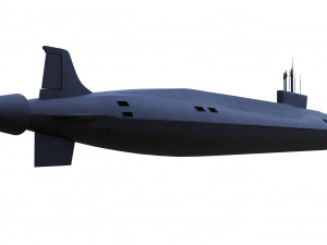nuclear submarine borey Modelo 3D